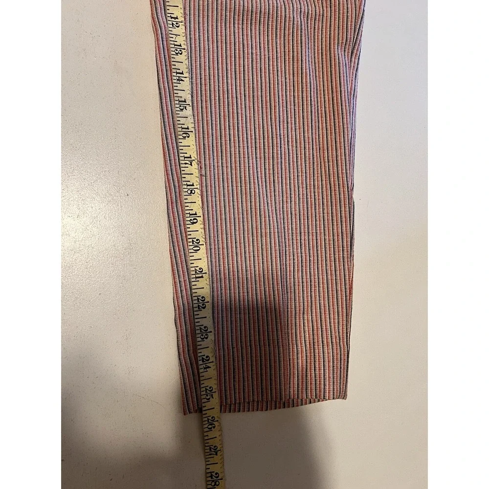 BANANA REPUBLIC Women's Size 4P 4 Petite Pants Striped AVERY Linen Blend Stretch